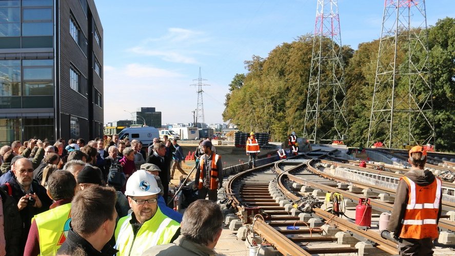 Visite du chantier du « neien Tramsschapp »