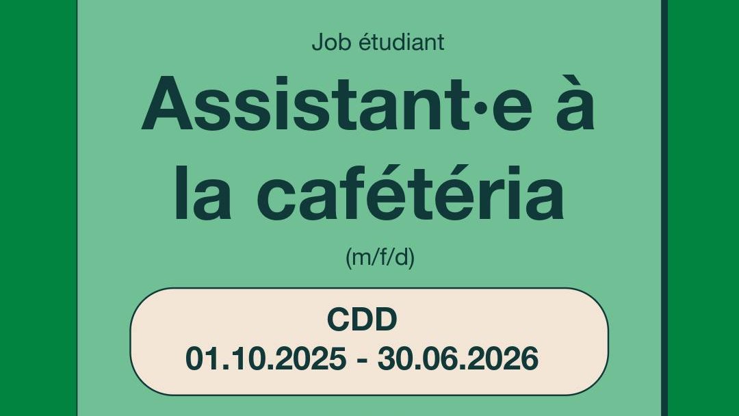Employé-étudiant – Assistant à la cafétéria (m/f) (réf. E00036494) / MNHN