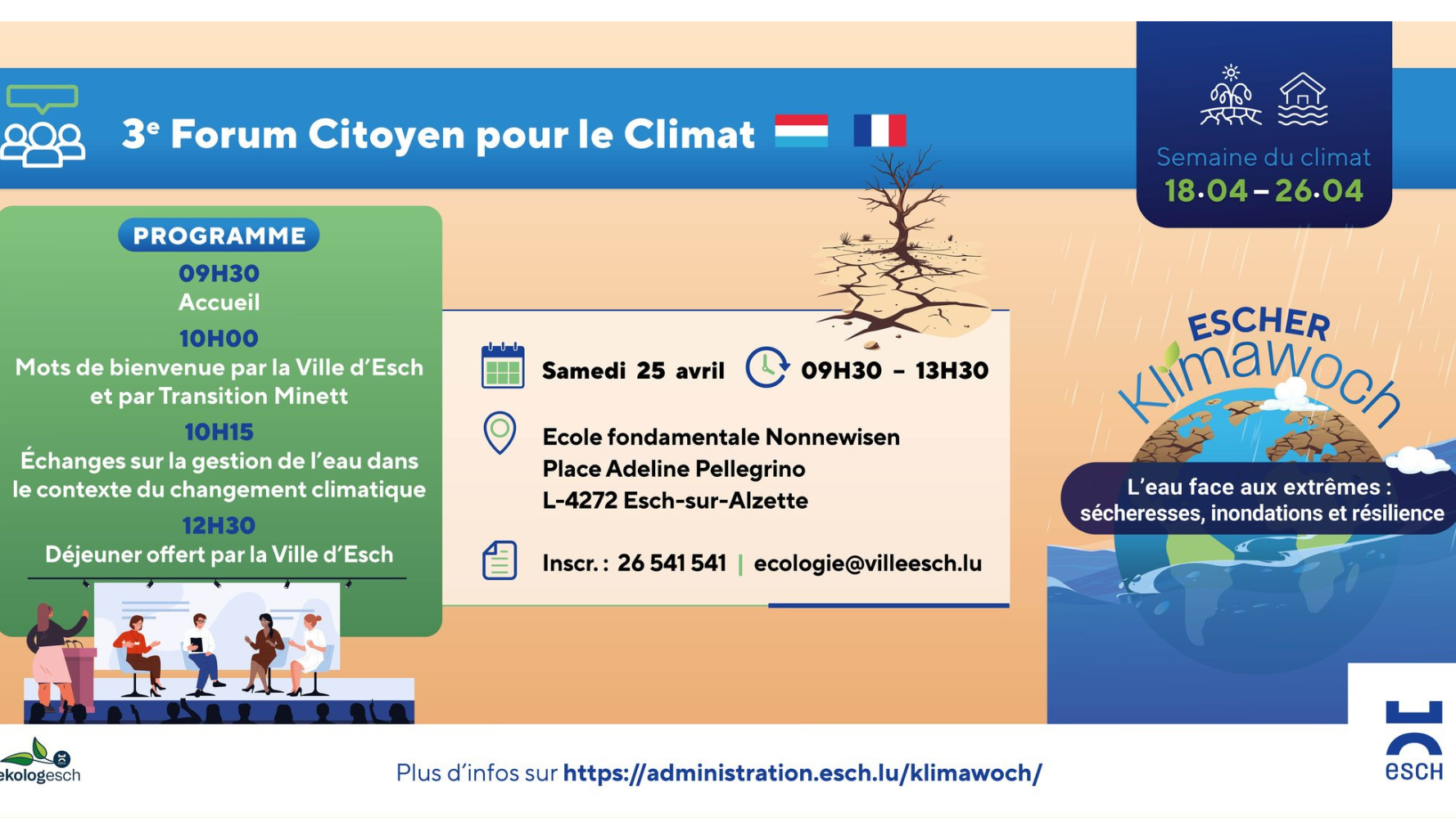 3e Forum citoyen pour le Climat - L'Eau face aux extrêmes