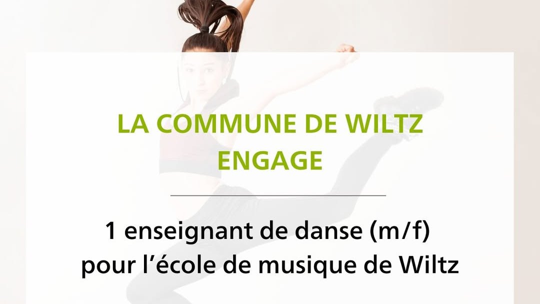 Enseignant (m/f/d) de danse @ Commune de Wiltz
