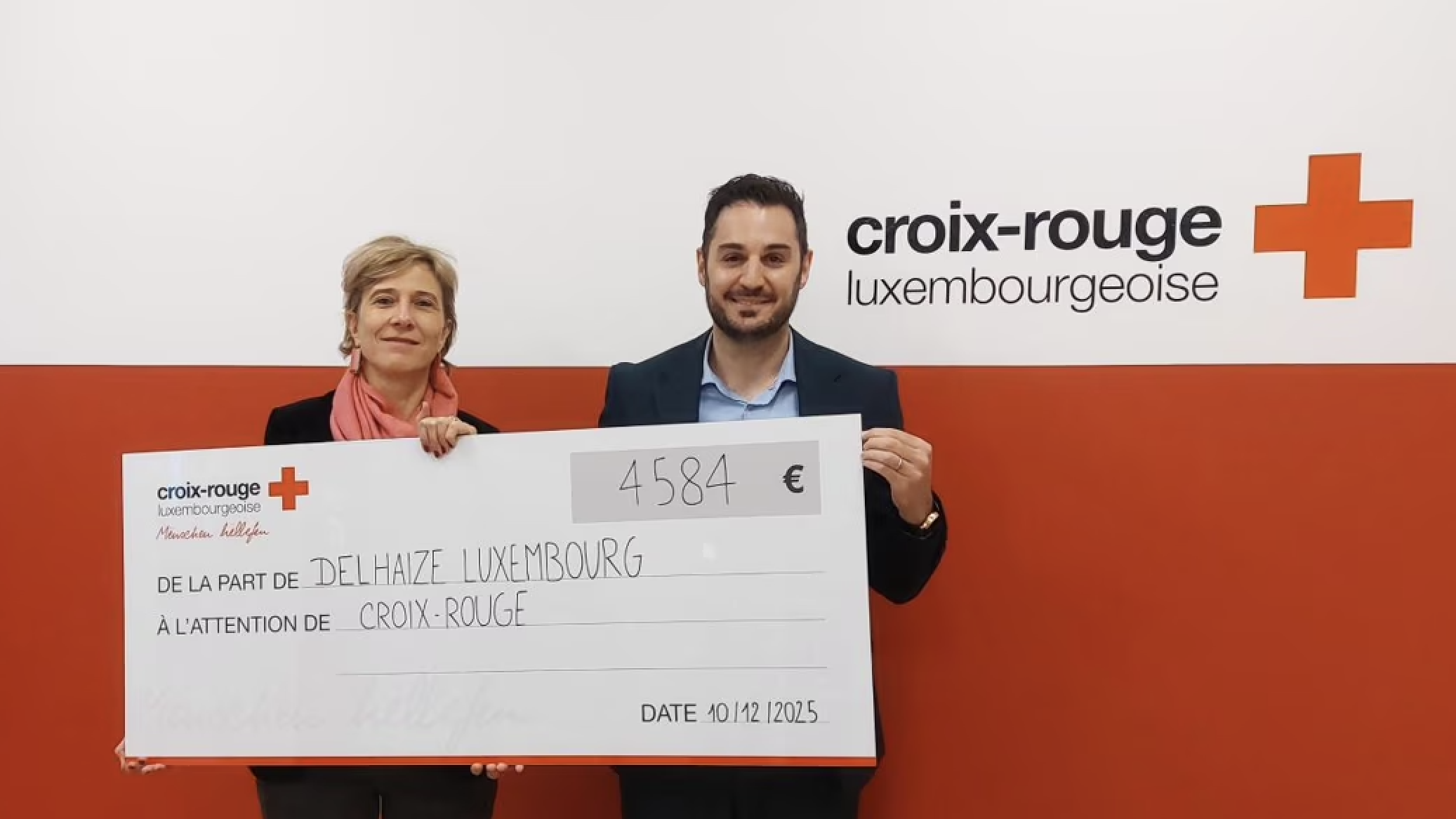 Delhaize récolte plus de 4.500 euros pour la Croix Rouge luxembourgeoise