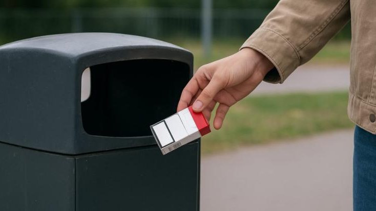 Où jeter les paquets de cigarettes vides ?