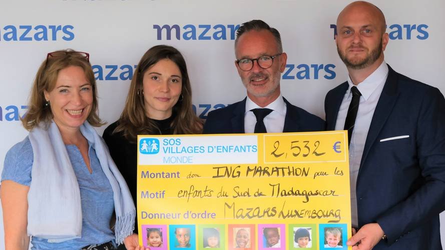 Mazars Luxembourg solidaire de SOS Villages d'Enfants Monde