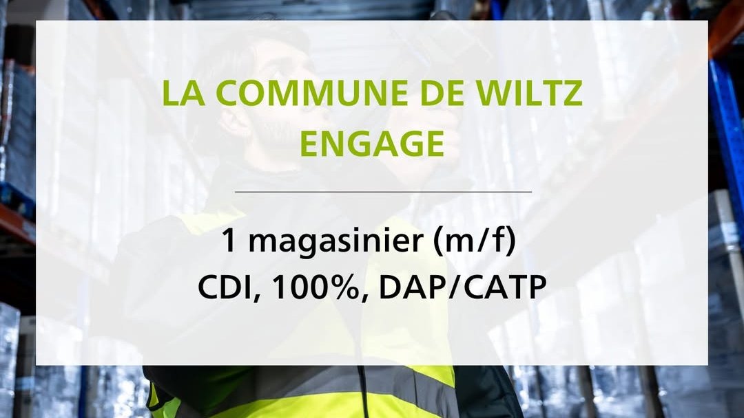 Magasinier (m/f) / Commune de Wiltz