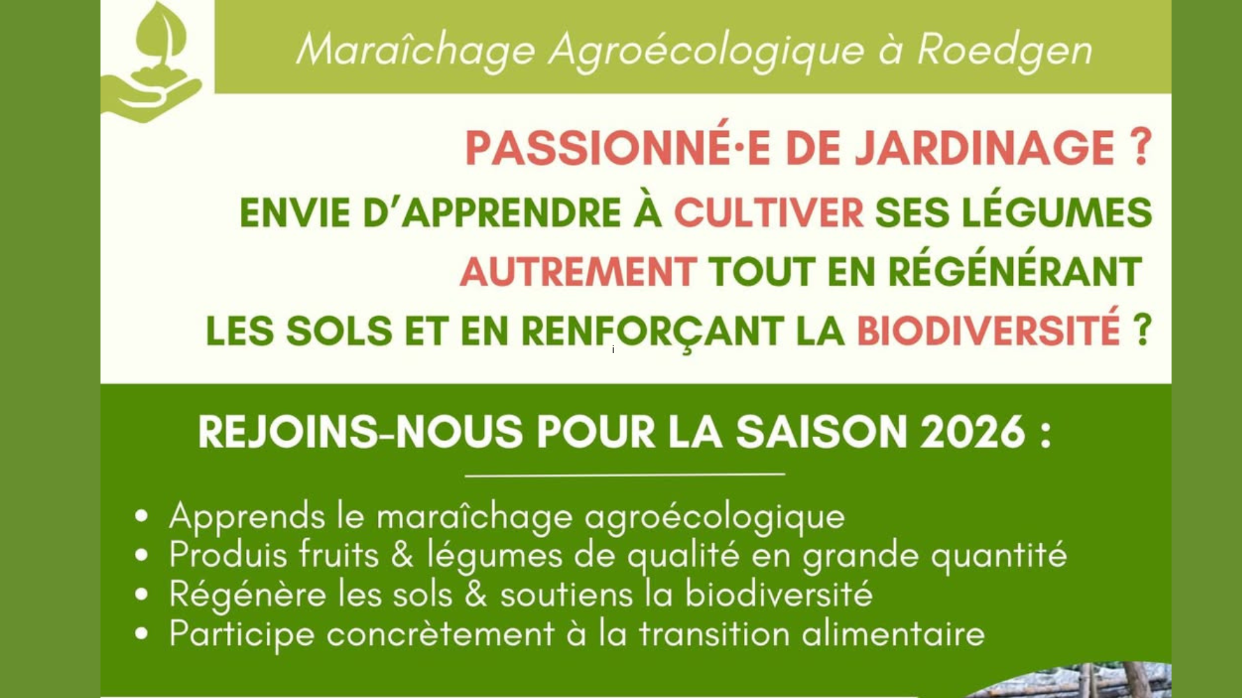 Réunion de présentation : Devenir jardinier agroécologique