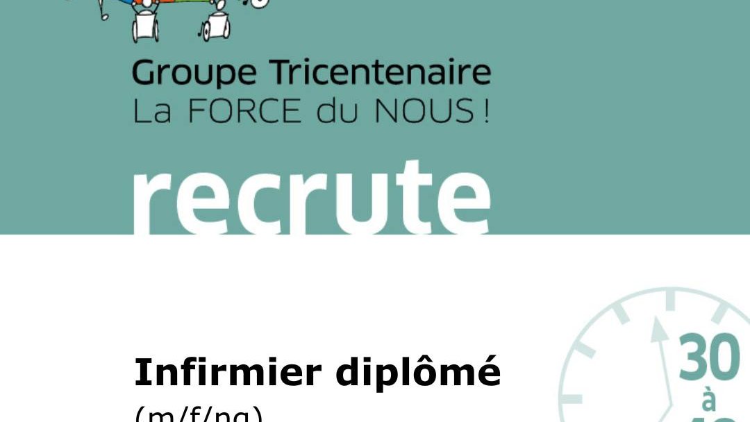Infirmier diplômé (m/f/ng) / Le Tricentenaire a.s.b.l.