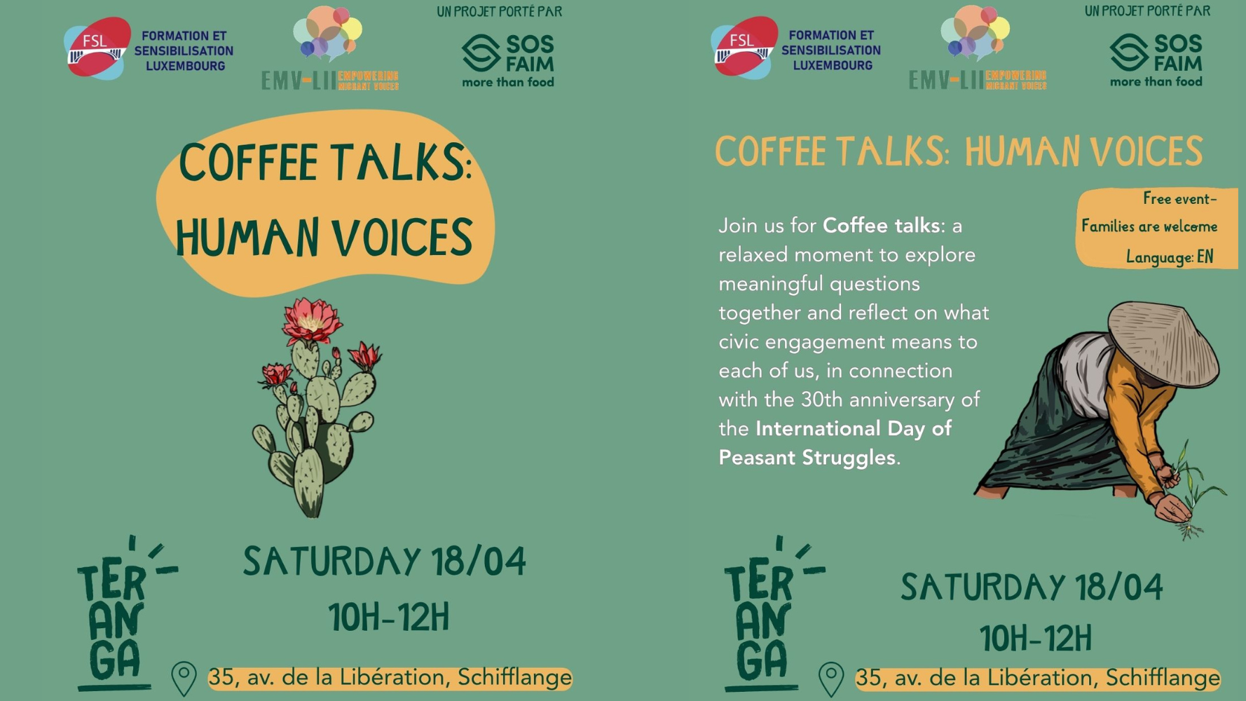 Coffee Talks : Human voices