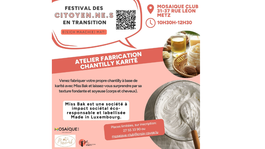 Festival des Citoyen.ne.s en Transition – E(s)ch Maach(e) Mat ! Atelier MissBak