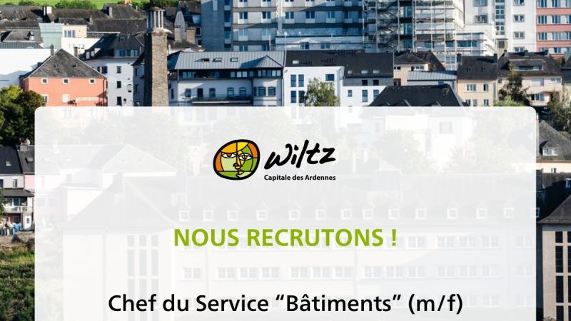 Un Chef d'équipe du Service bâtiments (m/f) / Commune de Wiltz