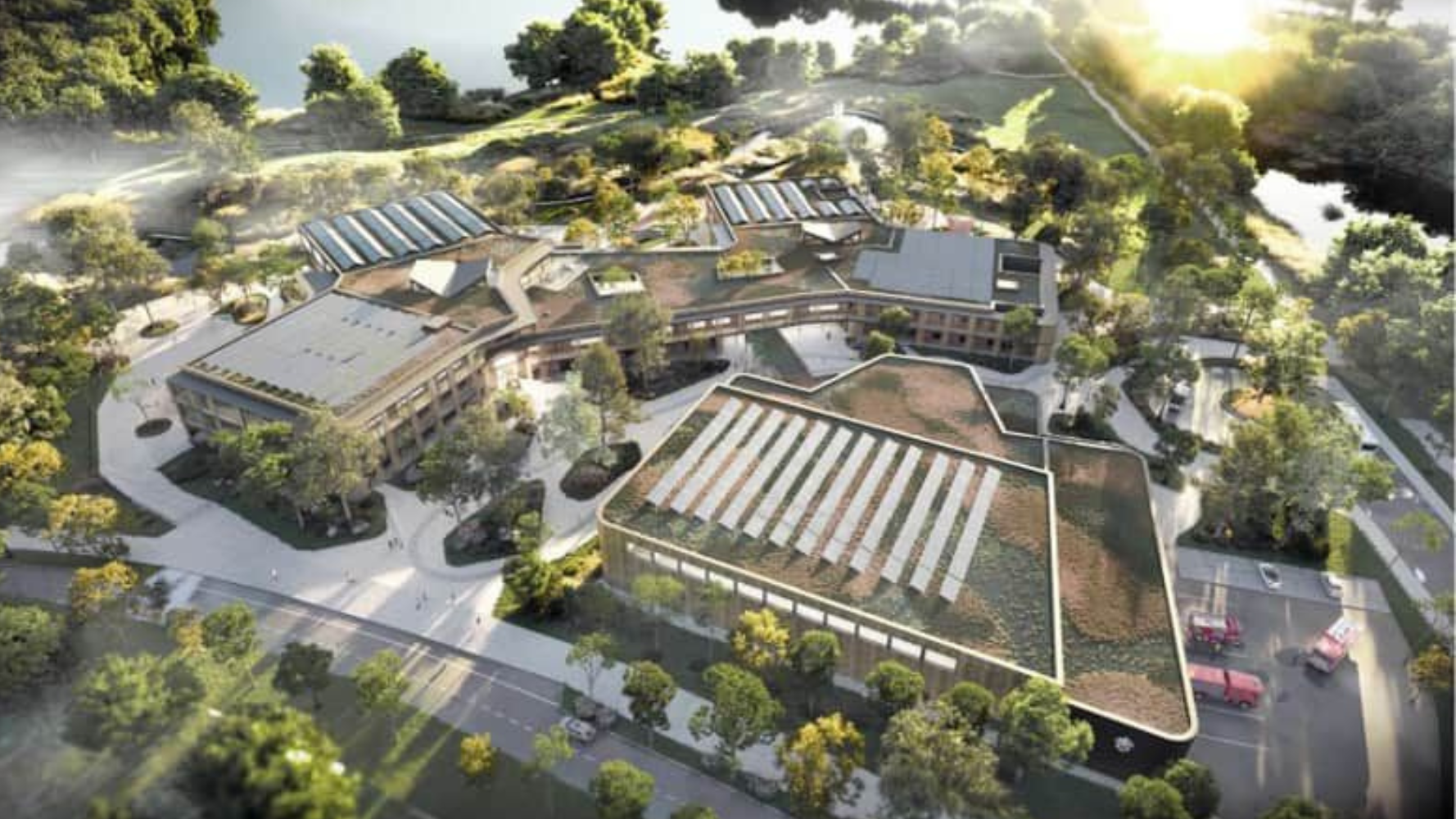 Un campus scolaire niché entre vignes et lacs