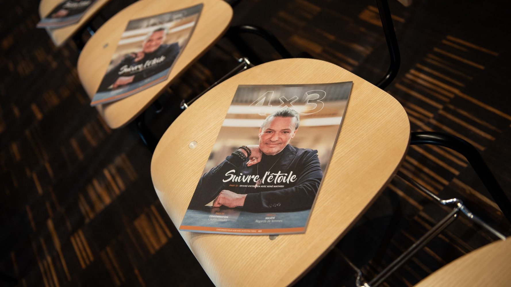 Réné Mathieu, chef des restaurants du Château de Bourglinster dans le magazine 4X3