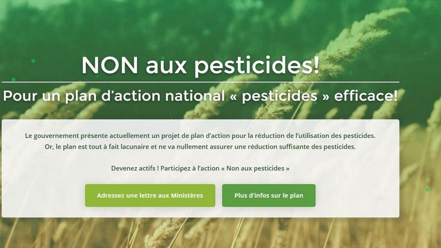Non aux pesticides ! Pour un plan d'action luxembourgeois efficace !