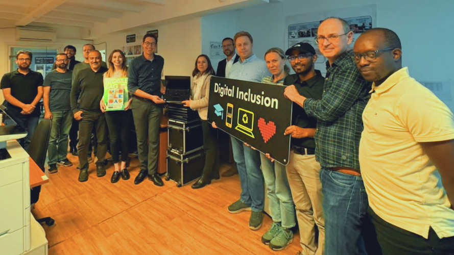 Visite de Stéphanie Obertin à l'association Digital Inclusion