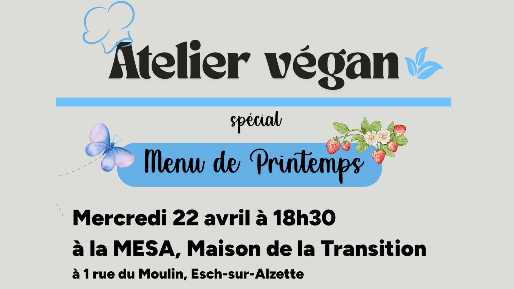 Atelier de cuisine végane - spécial menu de printemps