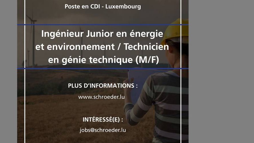 Schroeder & Associés S.A. recrute !