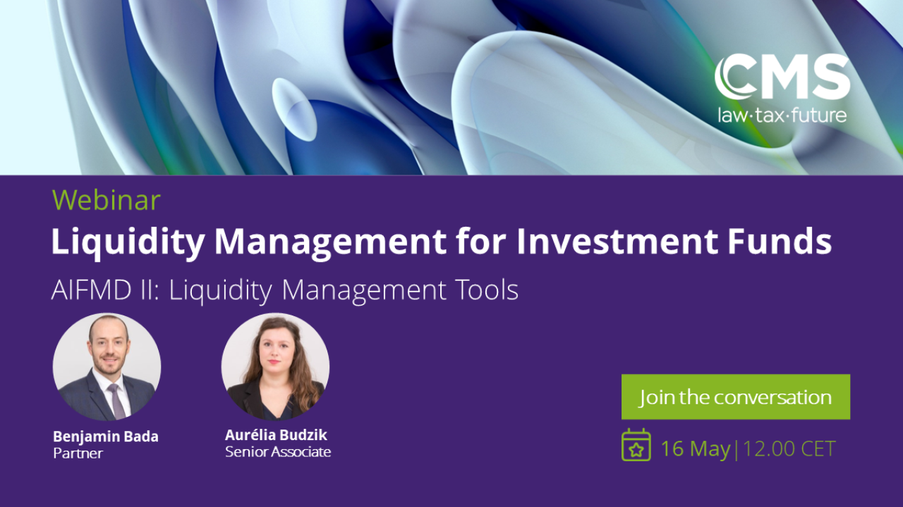 Webinar | AIFMD II : Liquidity Management Tools