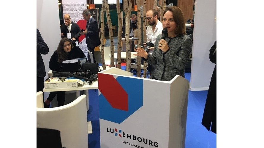Corinne Cahen au salon « WorldEfficiency » à Paris