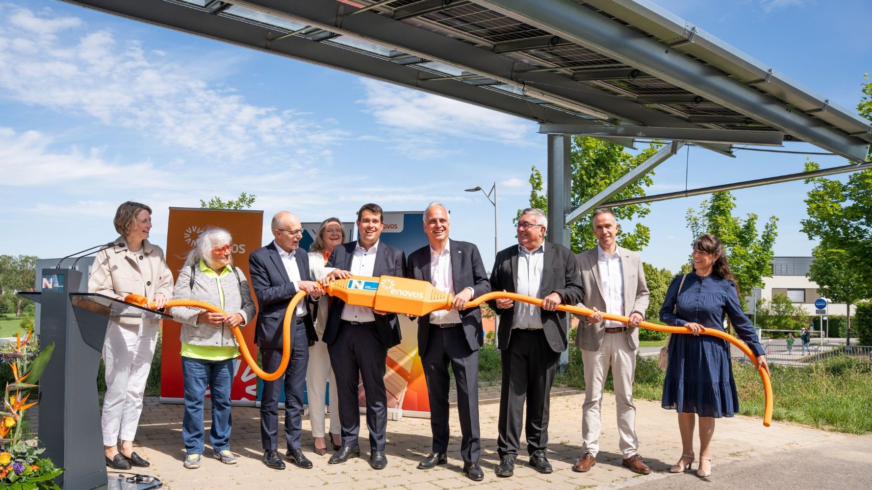 Niederanven et Enovos inaugurent un carport solaire à Oberanven