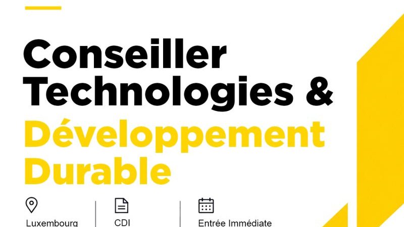 Conseiller technologies & developpement durable (M/F)