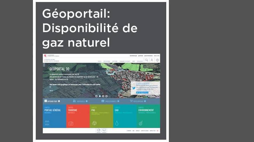 Disponibilité de gaz naturel via le site geoportail.lu