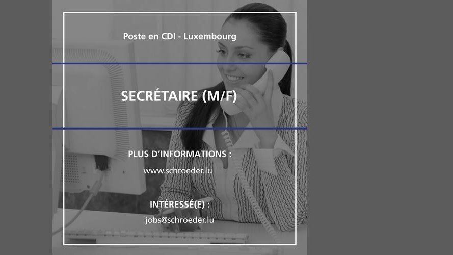Schroeder & Associés S.A. recrute !