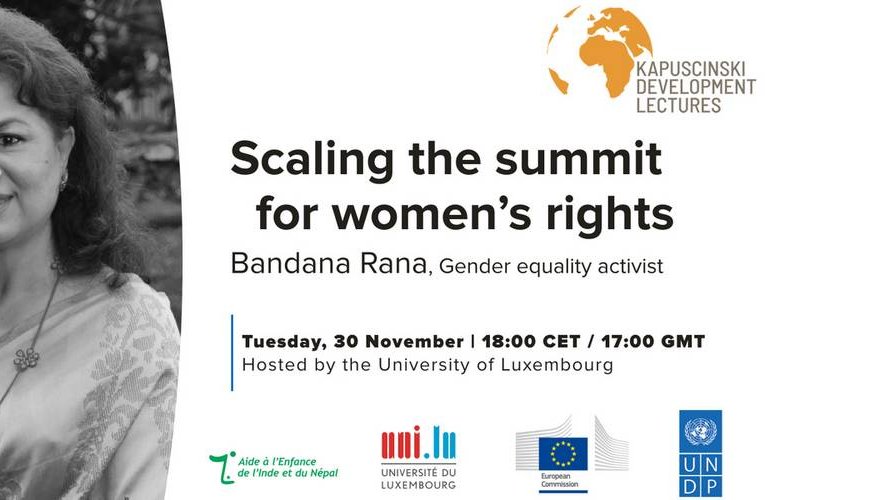 Conférence Kapuscinski sur le développement « Escalader le sommet pour les droits des femmes »
