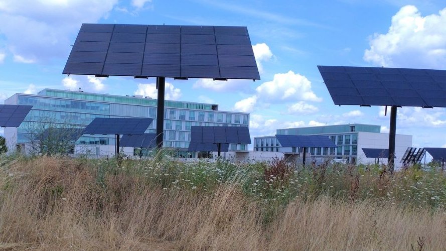trackers photovoltaïques du LNS à Dudelange