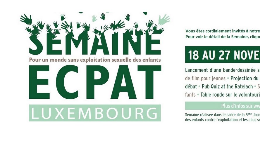 Semaine ECPAT « Pour un monde sans exploitation sexuelle des enfants »