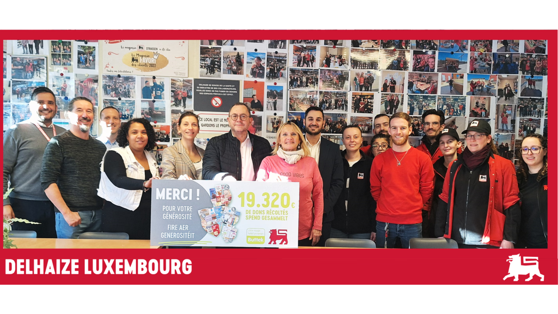 Delhaize récolte plus de 19.000 euros pour l'action Buttek