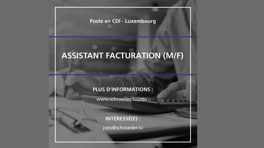 Schroeder & Associés S.A. recrute !