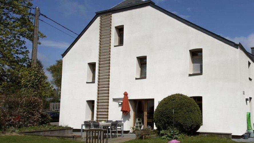 Ecobati Arlon : Chantier réalisé avec l'enduit de finition Finishcork