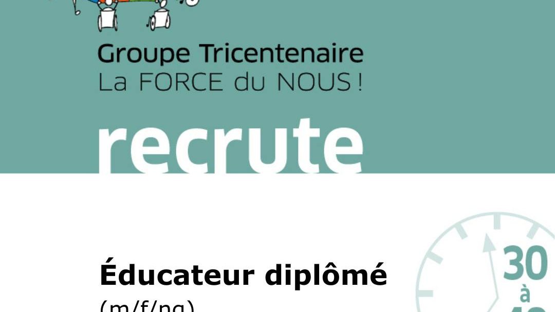 Éducateur diplômé (m/f/ng) / Le Tricentenaire a.s.b.l.