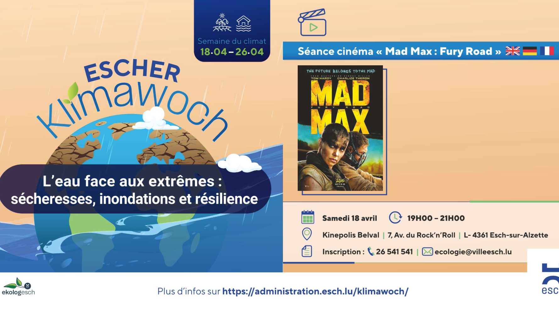 Séance cinéma « Mad Max : Fury Road »