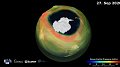 Le trou dans la couche d'ozone a atteint sa taille maximale