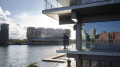 Un bureau flottant à Rotterdam aux Pays-Bas, par Powerhouse Company