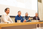 Les speakers du Meet&Build#9 : Renaud Deschampheleire (SECO Expert), Boris Solecki (IFSB), Xavier Duboisdendien (Duboisdendien) et Alexander Valenzuela (Clearnanotech®) 
